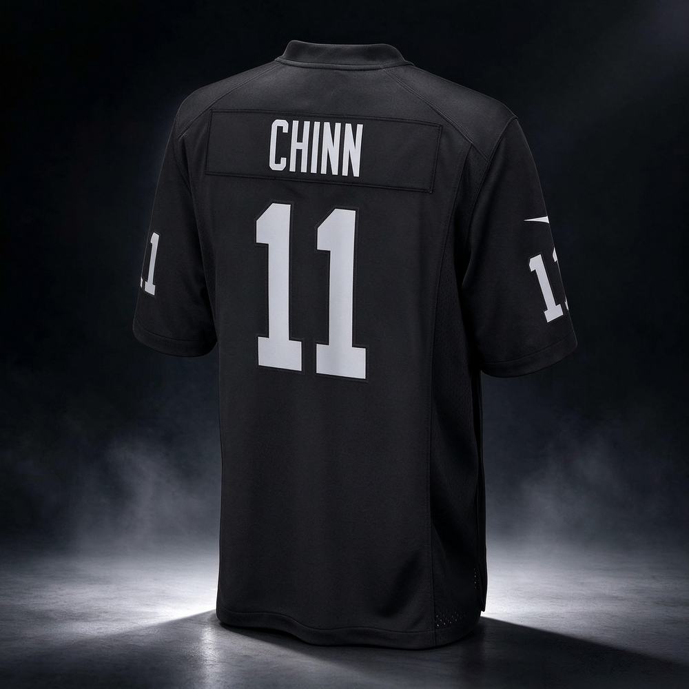 LV.Raiders #11 Jeremy Chinn Black Team Game American Football Jerseys