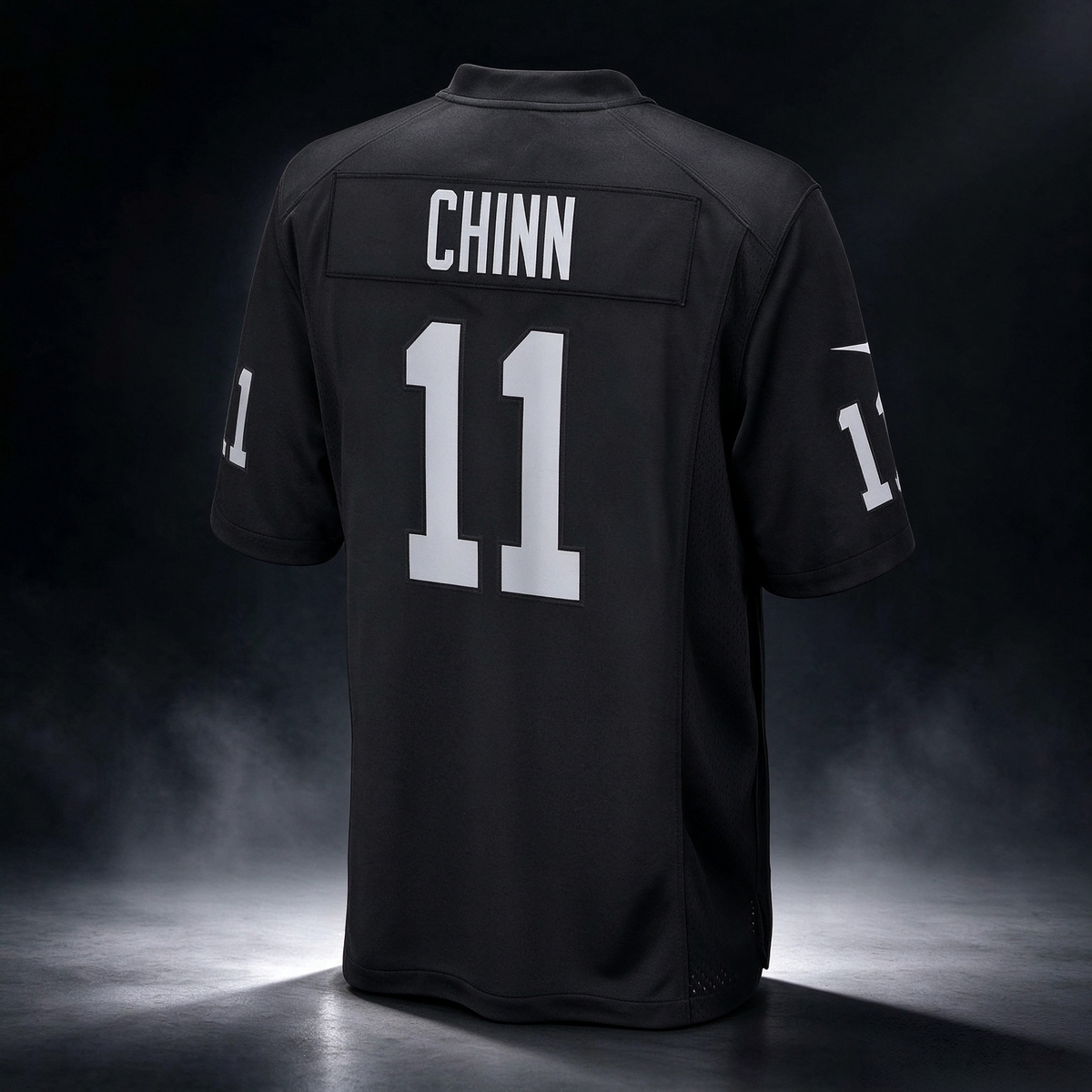 LV.Raiders #11 Jeremy Chinn Black Team Game American Football Jerseys