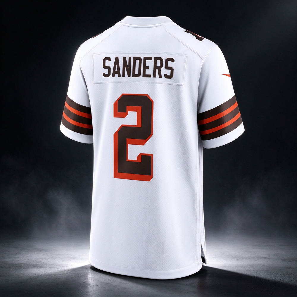 C.Browns #2 Shedeur Sanders White Alternate Game Stitched Football American Jersey