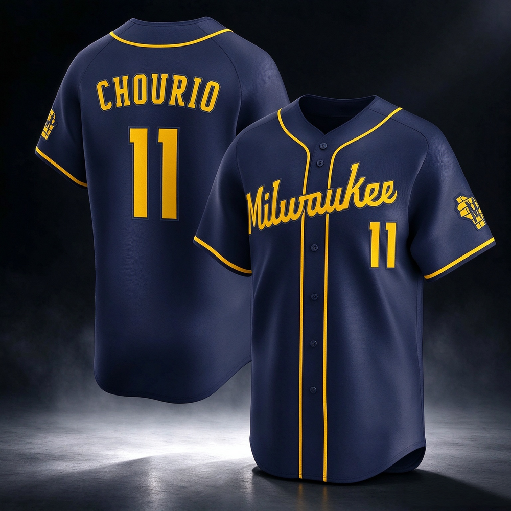 Milwaukee Brewers #11 Jackson Chourio Navy Alternate Limited Baseball Jersey