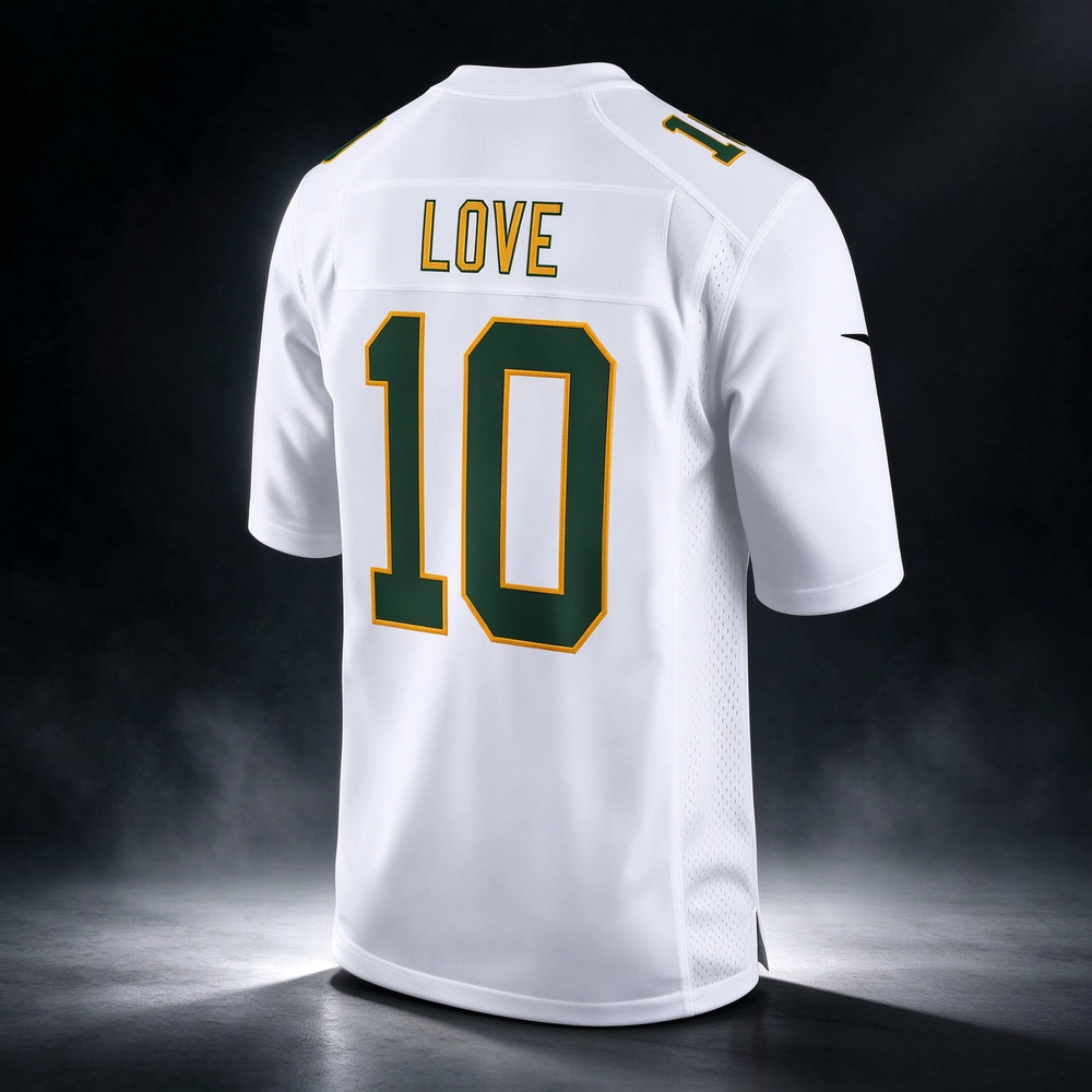 GB.Packers #10 Jordan Love White Fashion Game Stitched Football American Jersey