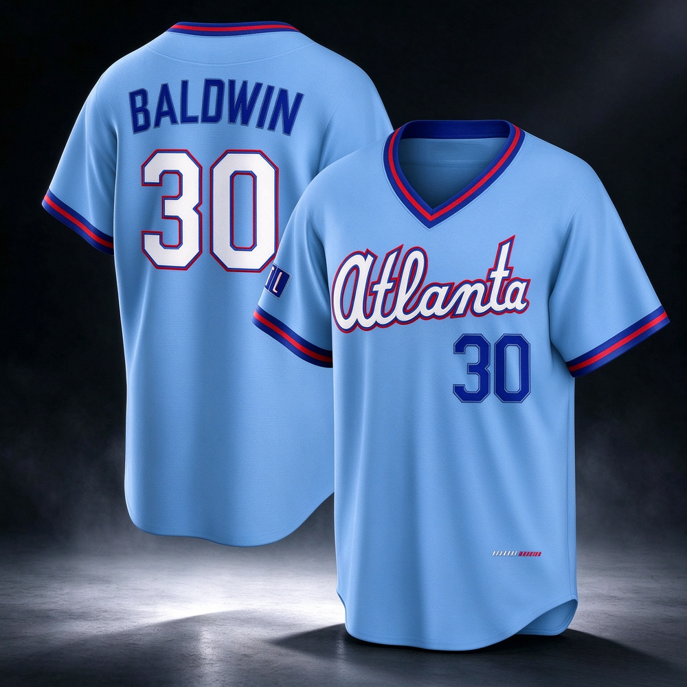 Atlanta Braves #30 Drake Baldwin Powder Blue 2026 City Connect Stadium Baseball Jersey
