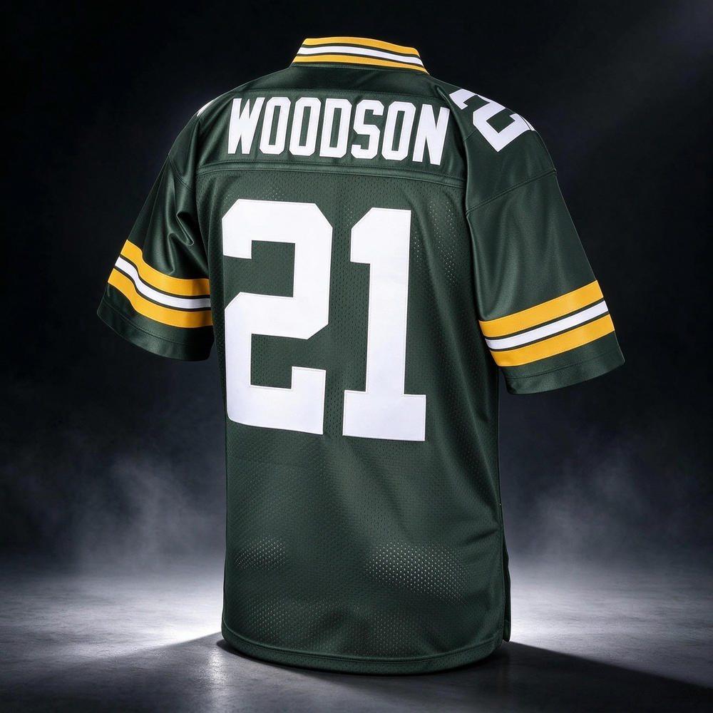 GB.Packers #21 Charles Woodson Mitchell & Ness Green Authentic Throwback Retired Player Stitched Football American Jersey