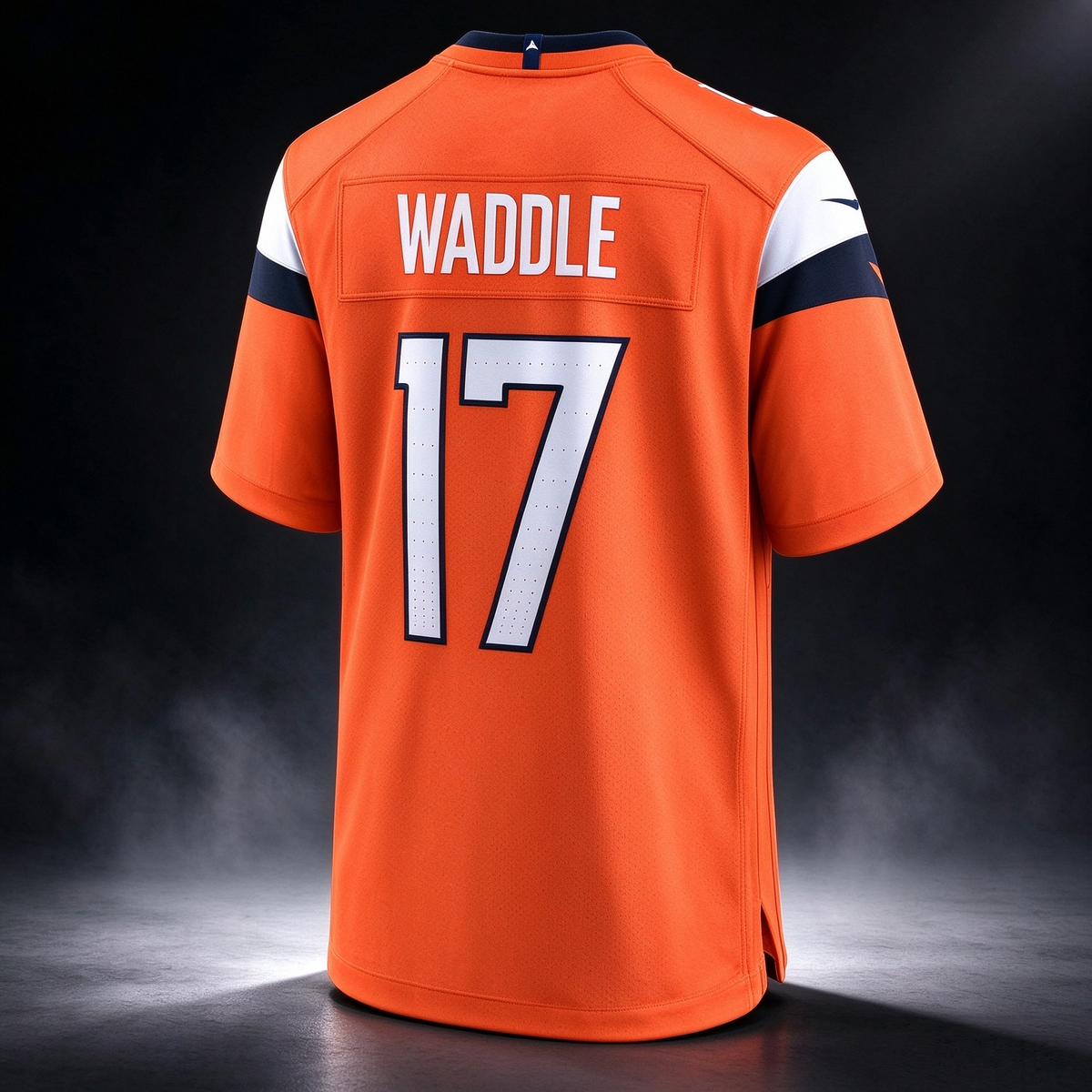 D.Broncos #17 Jaylen Waddle Orange Game Stitched Football American Jersey