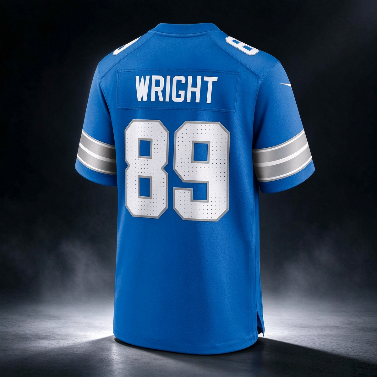 D.Lions #89 Brock Wright Blue Team Game Stitched Football American Jersey