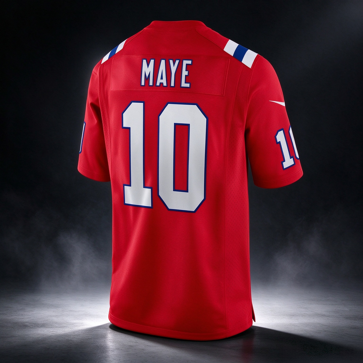 NE.Patriots #10 Drake Maye Red Player Game Football Jersey