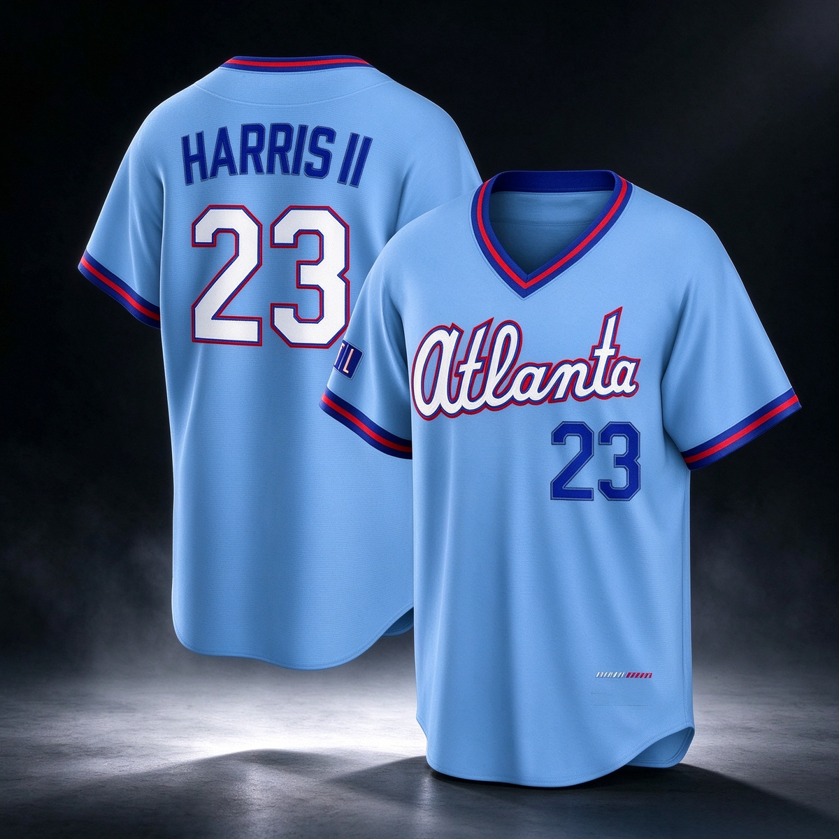 Atlanta Braves #23 Michael Harris II Powder Blue 2026 City Connect Stadium Baseball Jersey