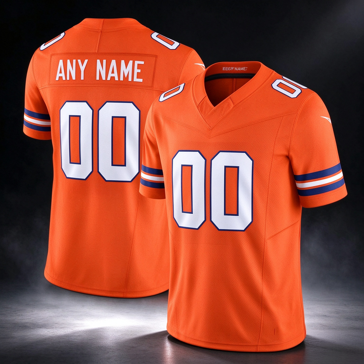 Custom D.Broncos Active Player Orange Mile High Collection F.U.S.E. 1977 Throwback Vapor Limited Stitched Football American Jersey