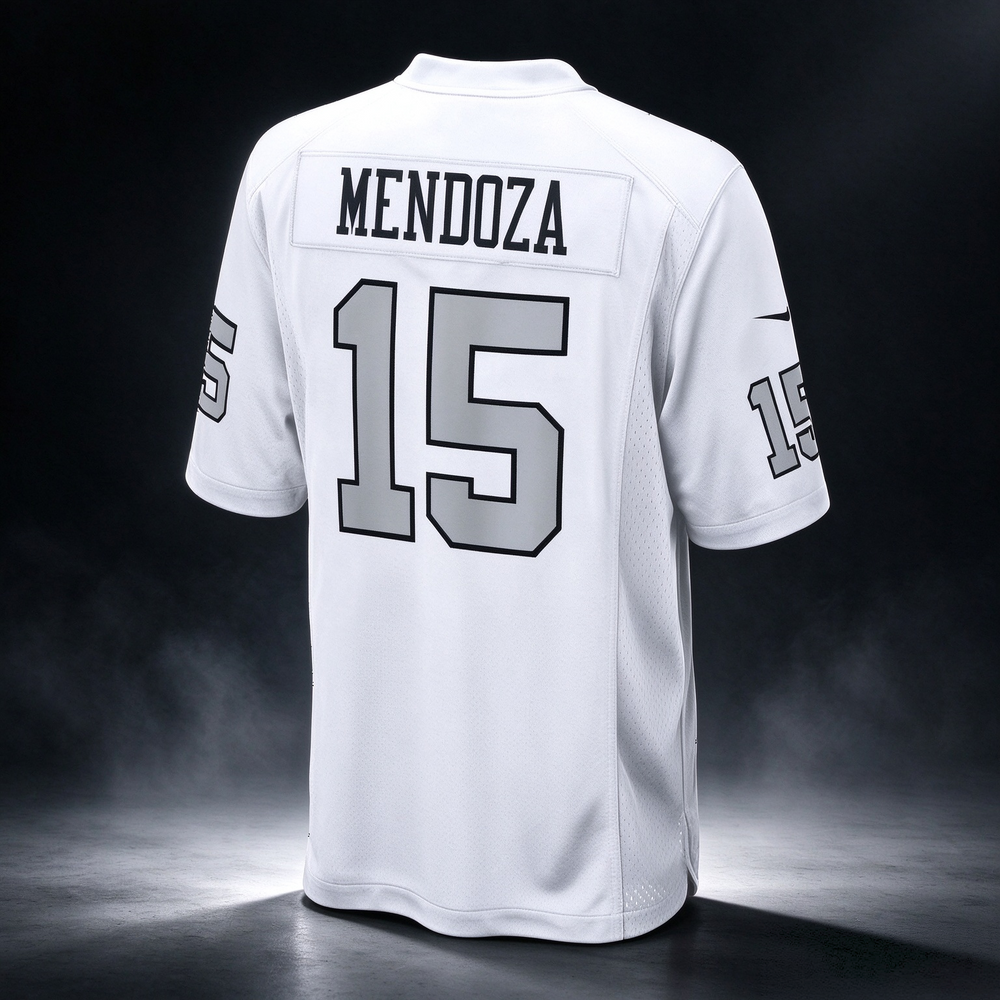 LV.Raiders #15 Fernando Mendoza White Alternate Game Player Stitched Football American Jersey