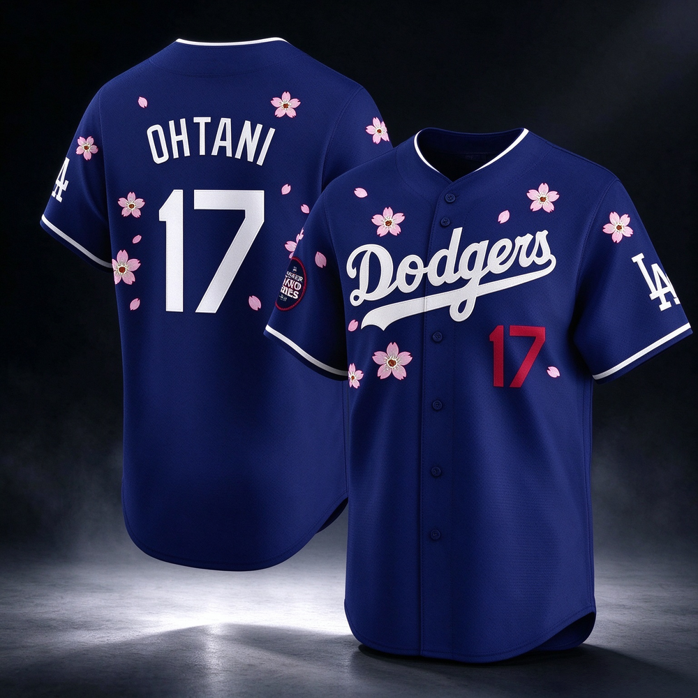 Los Angeles Dodgers #17 Shohei Ohtani Royal 2025 Tokyo Series Limited Stitched Baseball Jersey