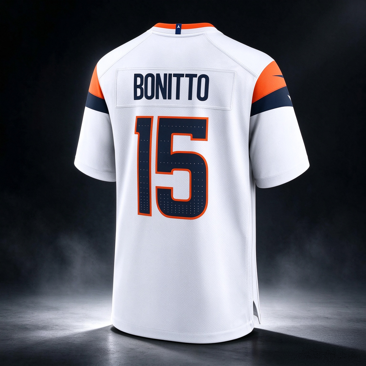 D.Broncos #15 Nik Bonitto White Game Stitched Football American Jersey