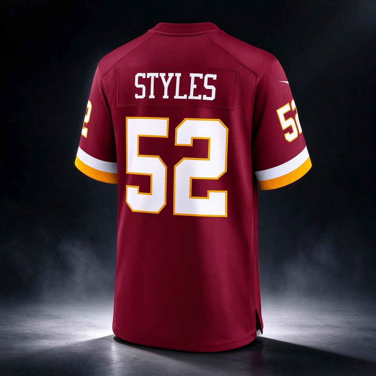 Sonny Styles Commanders #52 Burgundy 2026 Draft Game Stitched Football Jersey