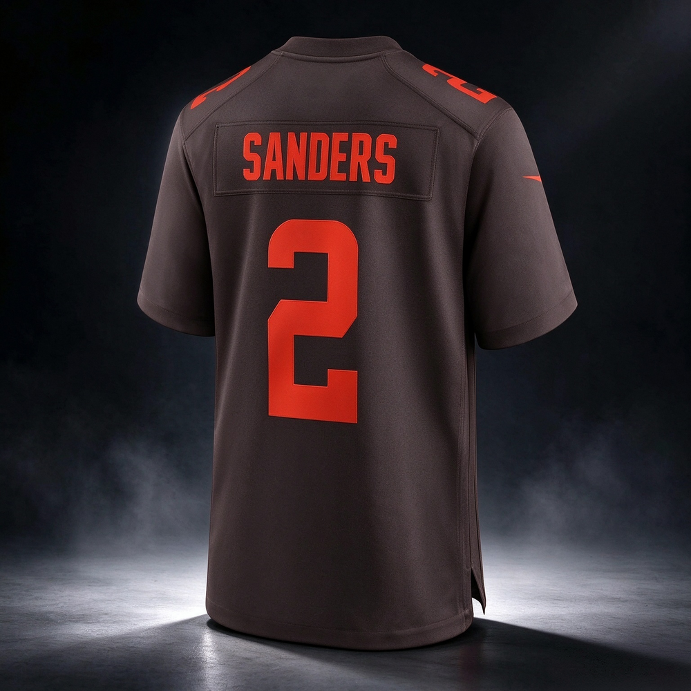 C.Browns #2 Shedeur Sanders Brown Alternate Game Stitched Football American Jersey