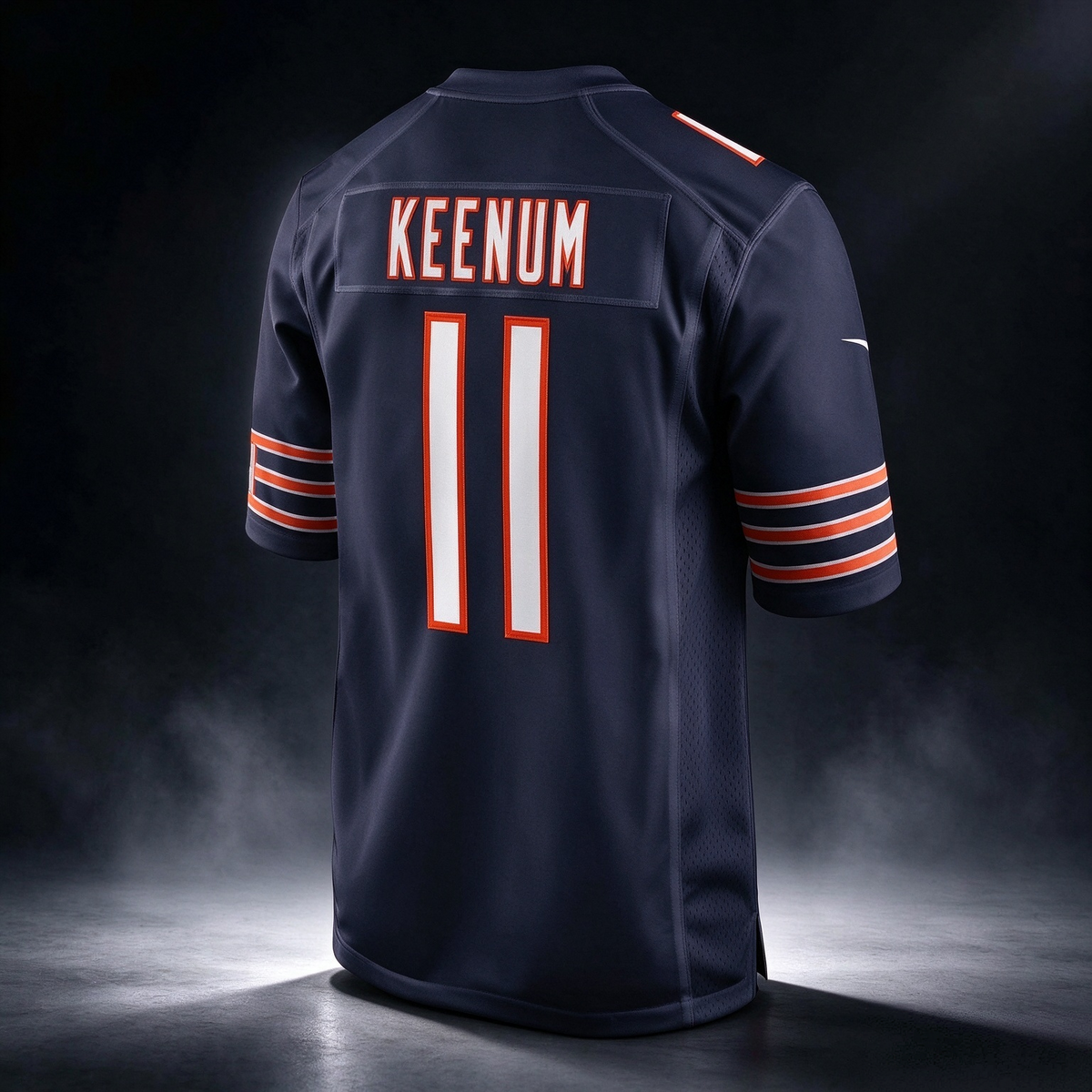 C.Bears #11 Case Keenum Navy Team Game Stitched Football American Jersey