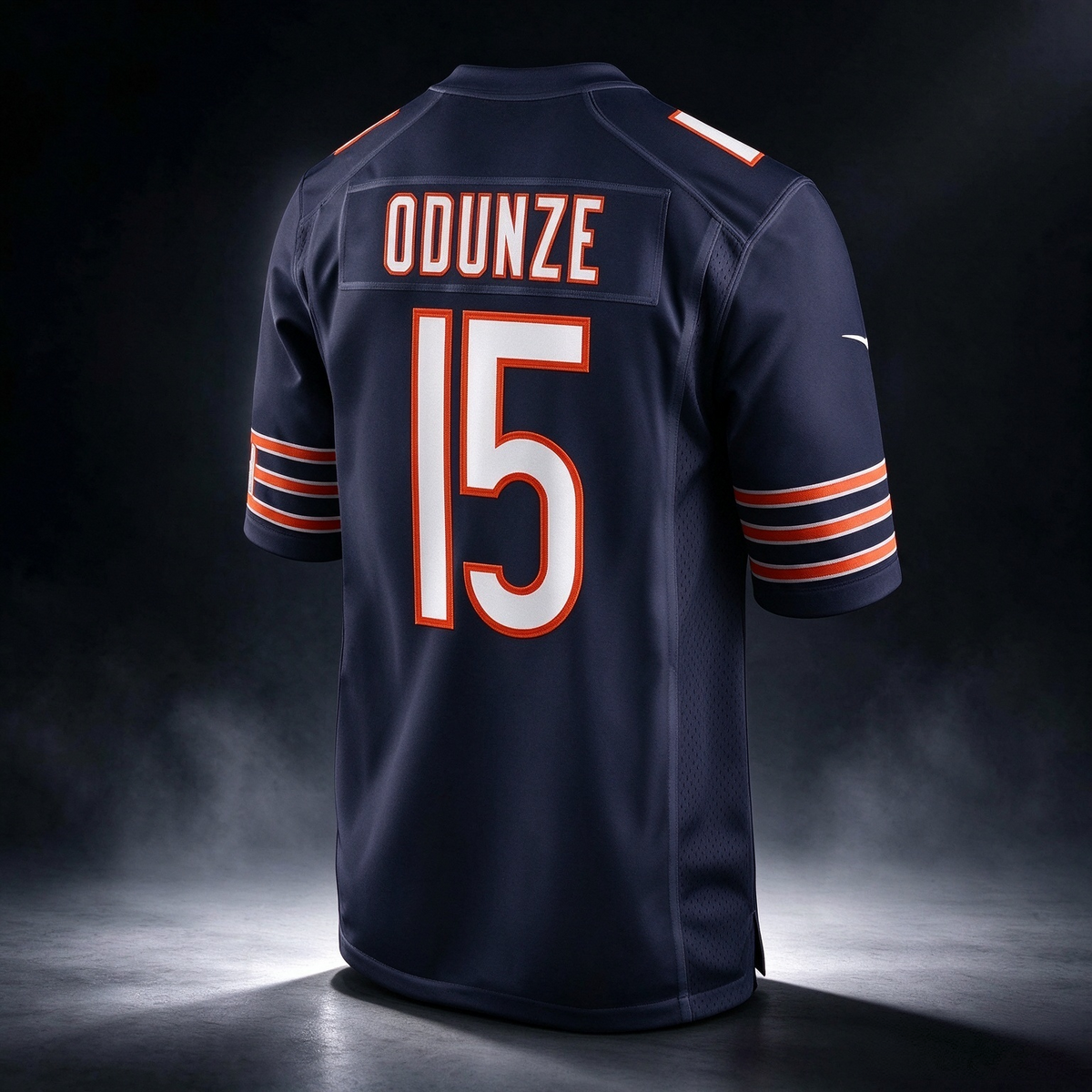 C.Bears #15 Rome Odunze Navy Player Game Stitched Football American Jersey