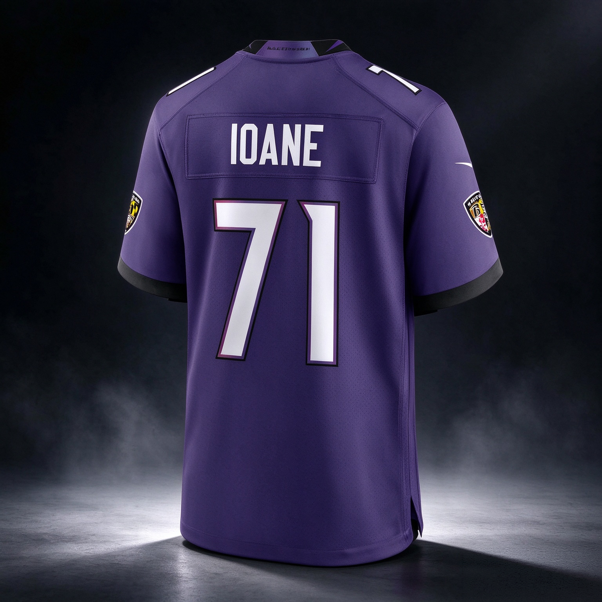 Olaivavega Ioane Ravens #71 Purple 2026 Draft Game Stitched Football Jersey