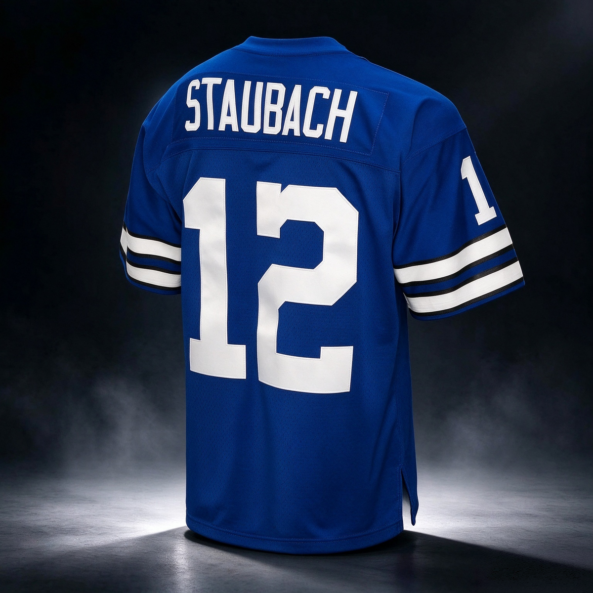 D.Cowboys #12 Roger Staubach Mitchell & Ness Navy Big & Tall Legacy Retired Player Stitched Football American Jersey
