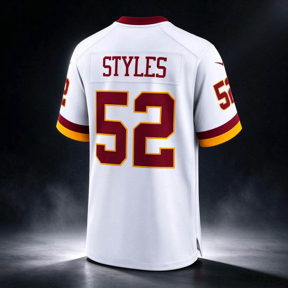 Sonny Styles Commanders #52 White 2026 Draft Game Stitched Football Jersey