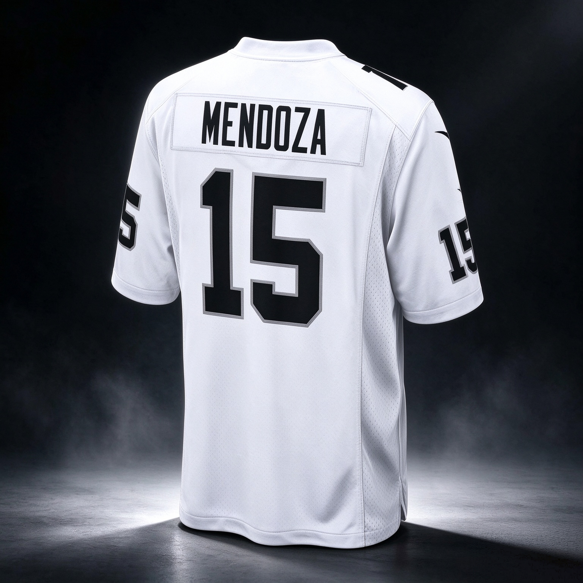 Fernando Mendoza LV.Raiders #15 White 2026 Draft Stitched Football Jersey