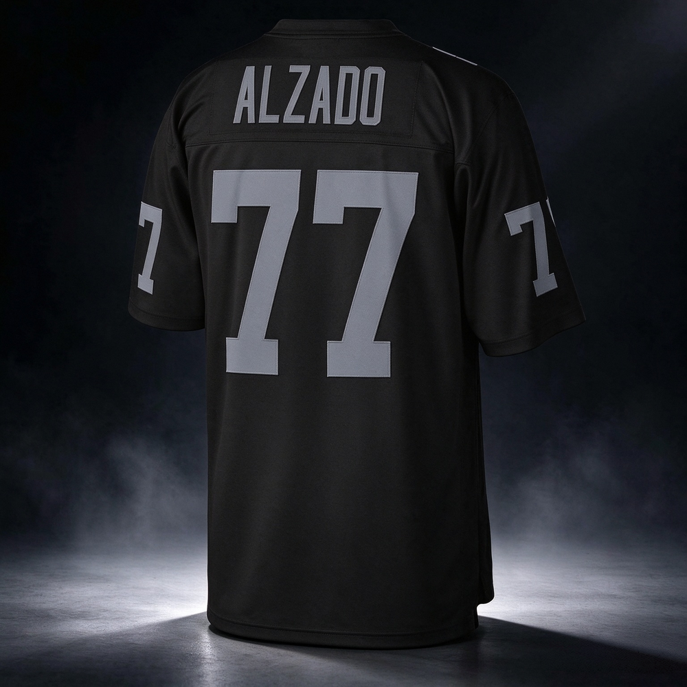 LV. Raiders #77 Lyle Alzado Mitchell & Ness Legacy Replica Jersey - Black Stitched American Football Jerseys