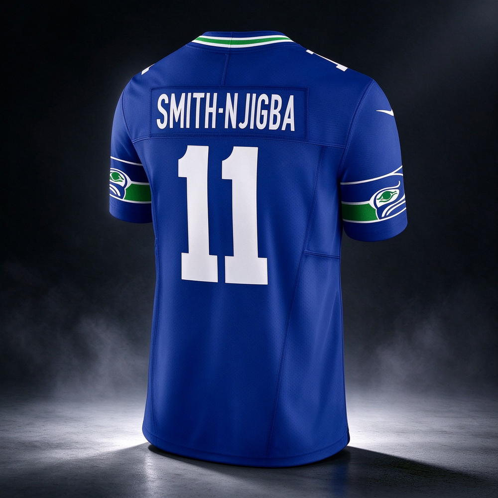 S.Seahawks #11 Jaxon Smith-Njigba Royal Vapor F.U.S.E. Limited Football Stitched Jersey