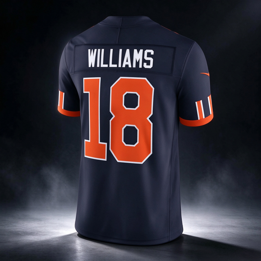 C.Bears #18 Caleb Williams Navy 2026 Rivalries Collection Limited Football Stitched Jersey