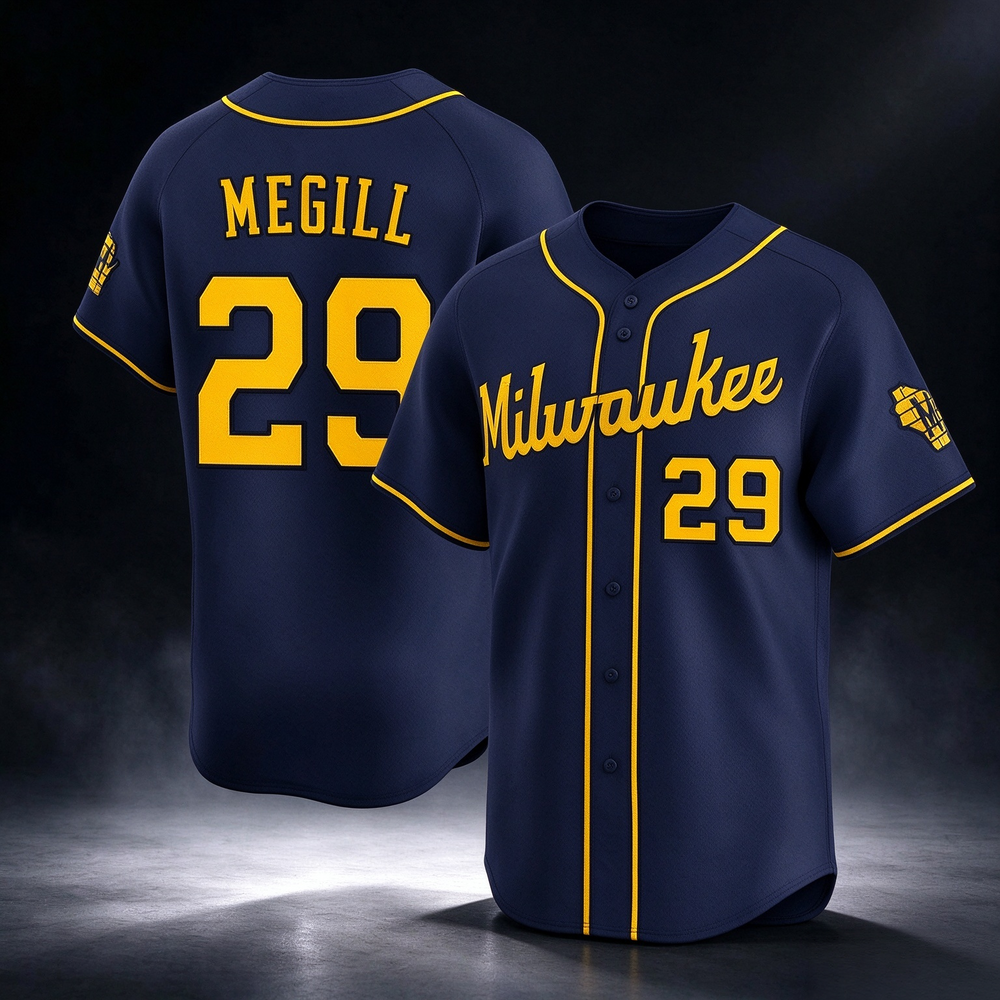 Milwaukee Brewers #29 Trevor Megill Navy Alternate Limited Stitched Baseball Jersey