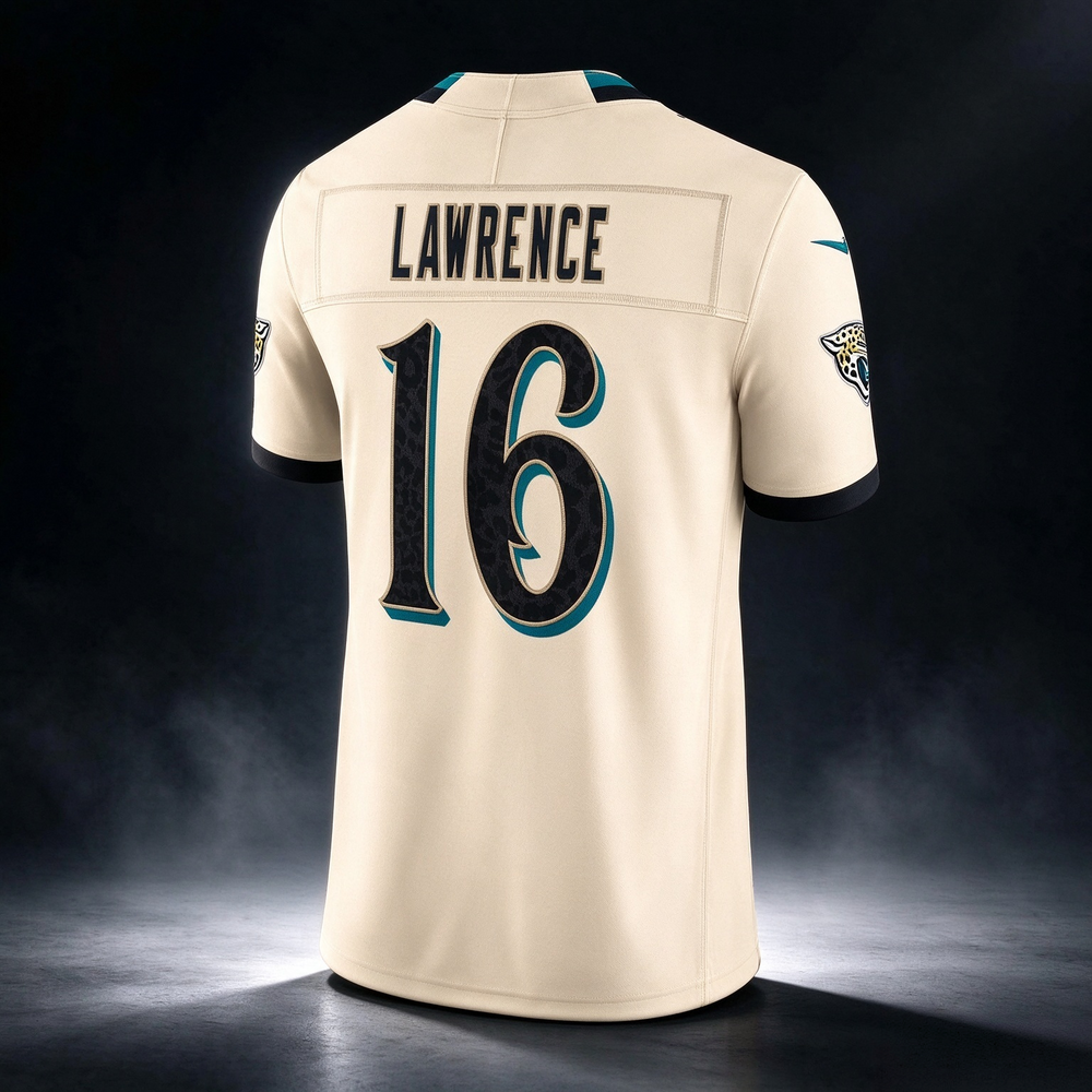 J.Jaguars #16 Trevor Lawrence Natural 2026 Rivalries Collection Limited Football Stitched Jersey