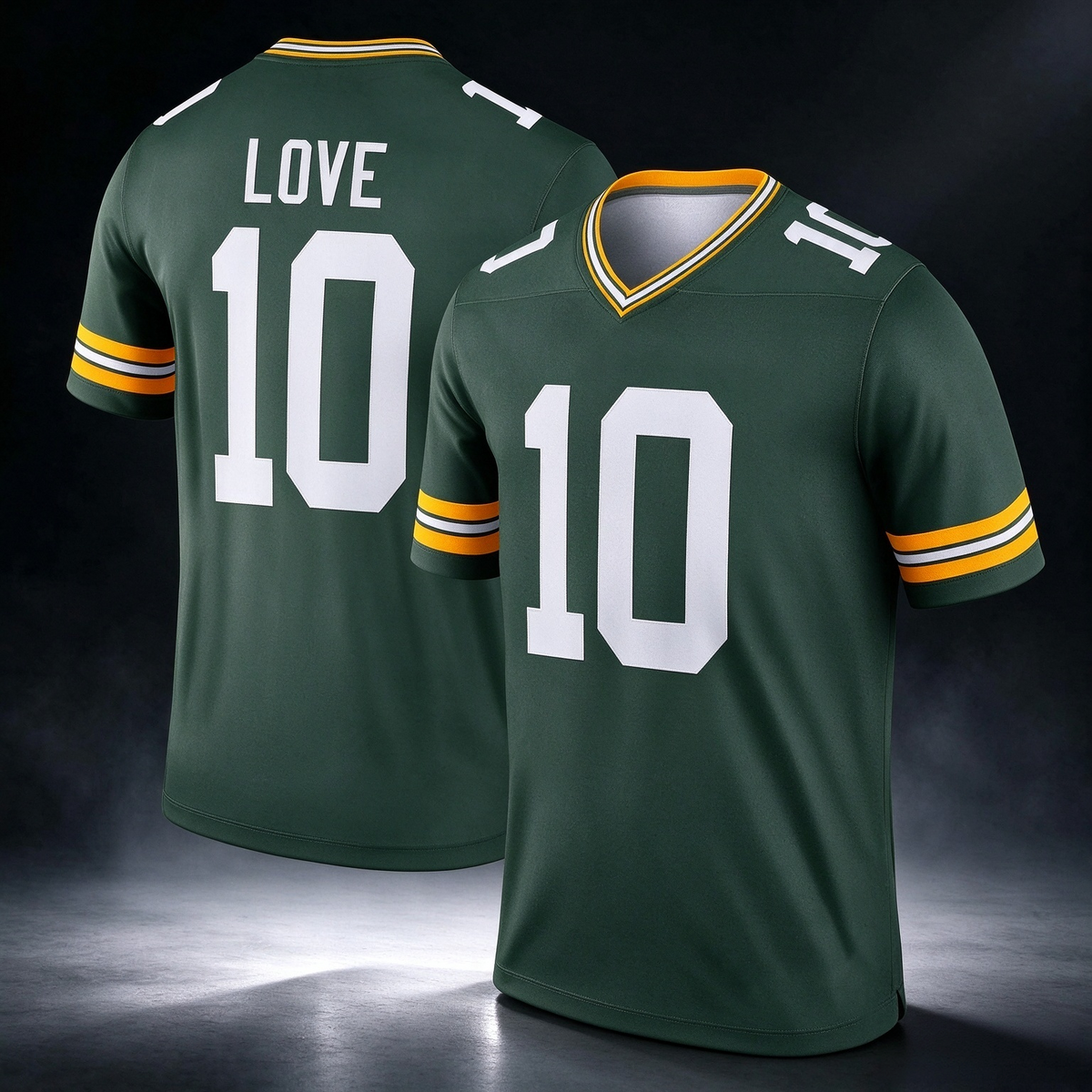 GB.Packers #10 Jordan Love Green Legend Player Performance Top Stitched Football American Jersey