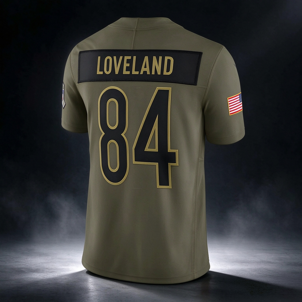 C.Bears #84 Colston Loveland Olive 2025 Salute to Service Limited Stitched Football American Jersey
