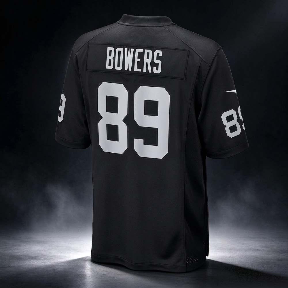 L.Raiders #89 Brock Bowers 2024 Draft First Round Pick Player Game Jersey - Black Football Jerseys