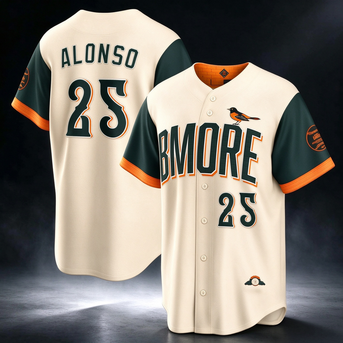 Baltimore Orioles #25 Pete Alonso Natural 2026 City Connect Stadium Baseball Jersey
