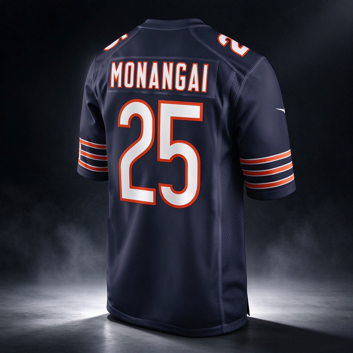 C.Bears #25 Kyle Monangai Navy Team Game Stitched Football American Jersey