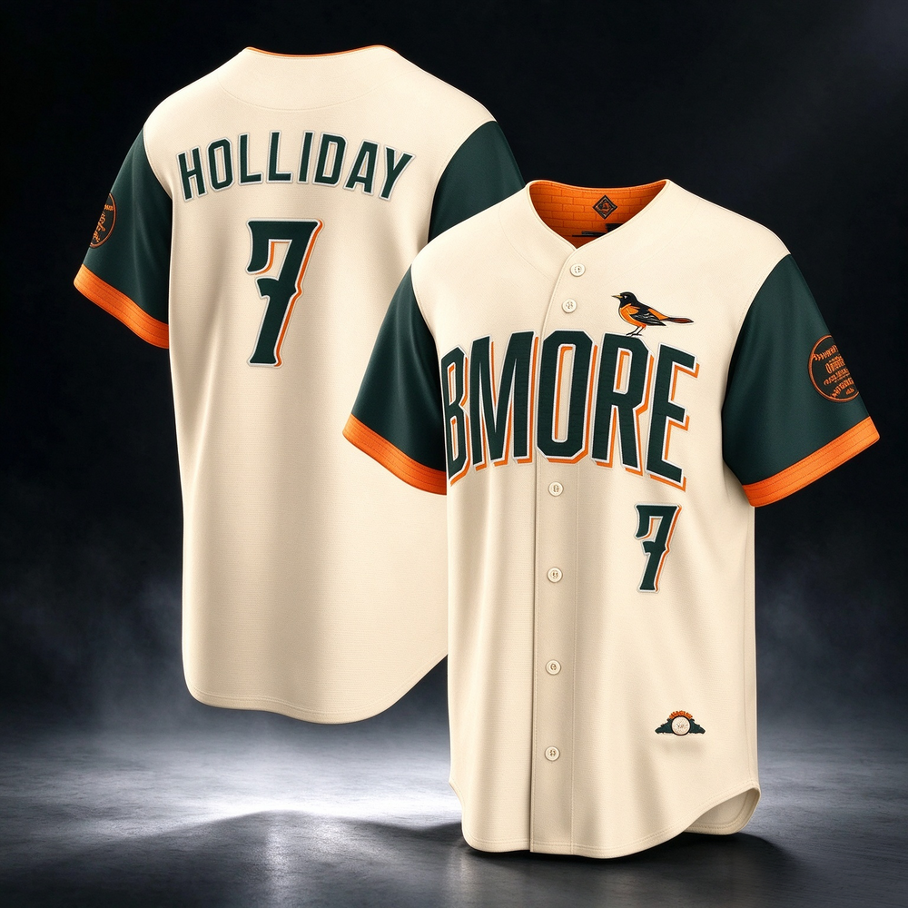 Baltimore Orioles #7 Jackson Holliday Natural 2026 City Connect Stadium Baseball Jersey