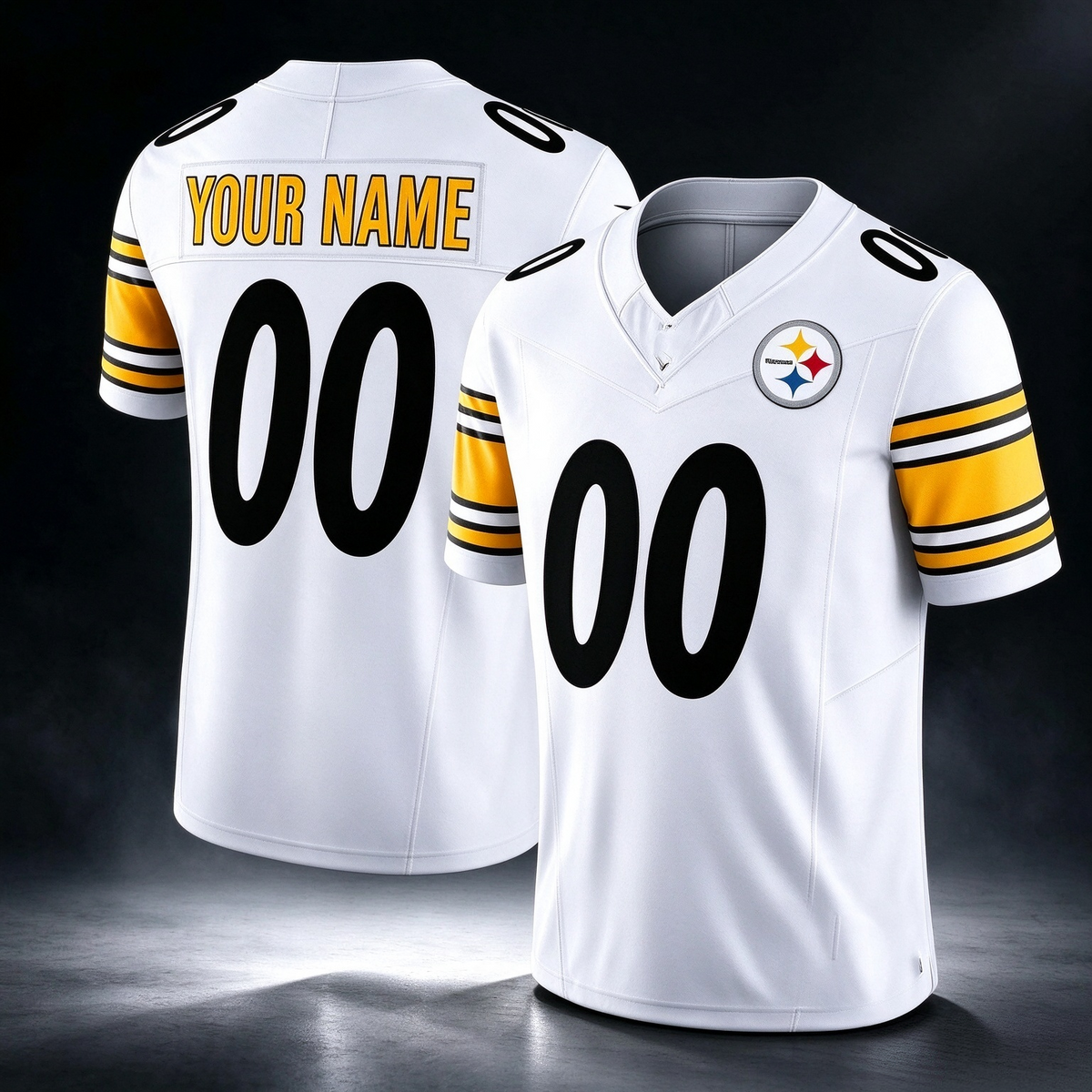 Custom P.Steelers White Vapor F.U.S.E. Limited Stitched Football Jersey