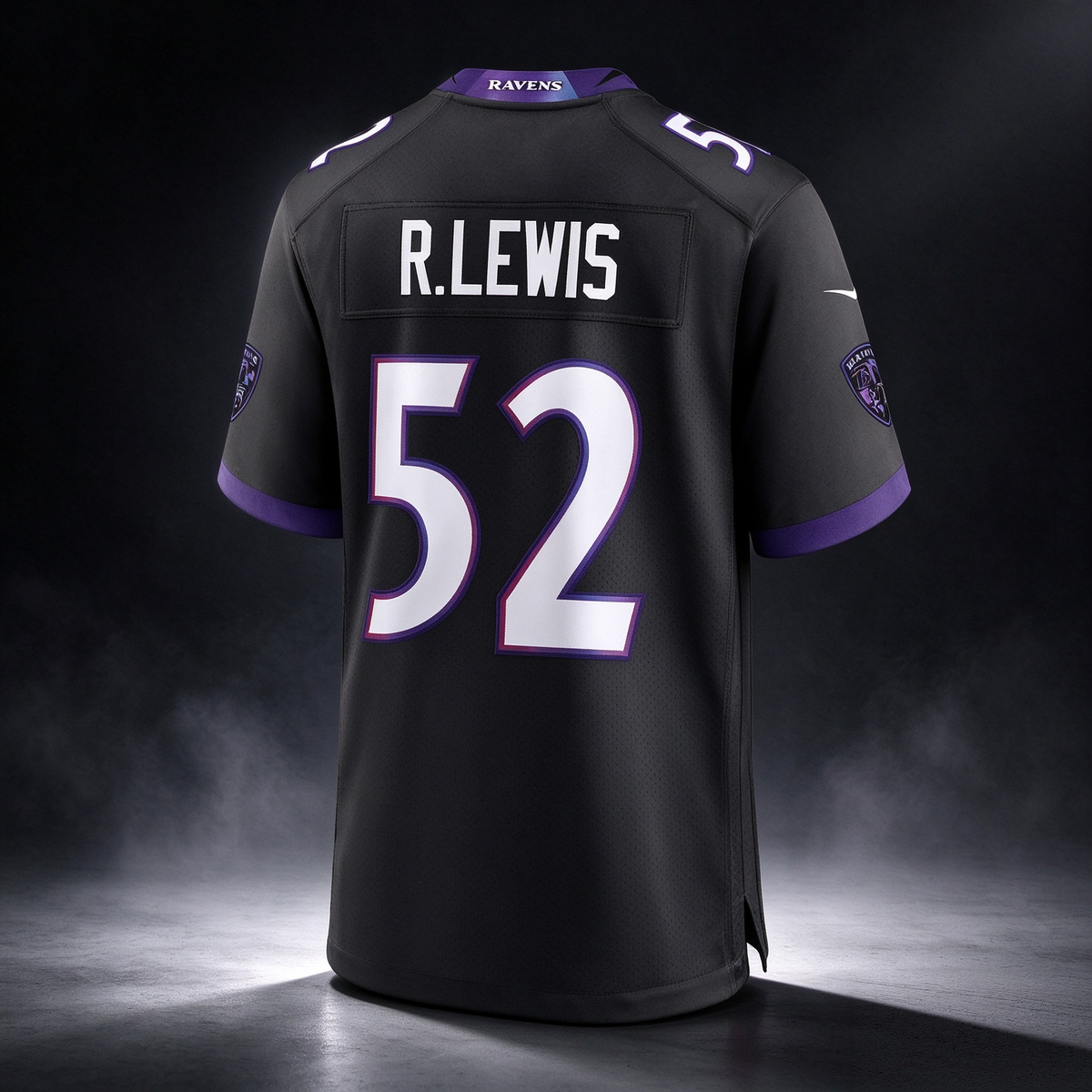 Ray Lewis Ravens #52 Black Alternate Game Stitched Football Jersey