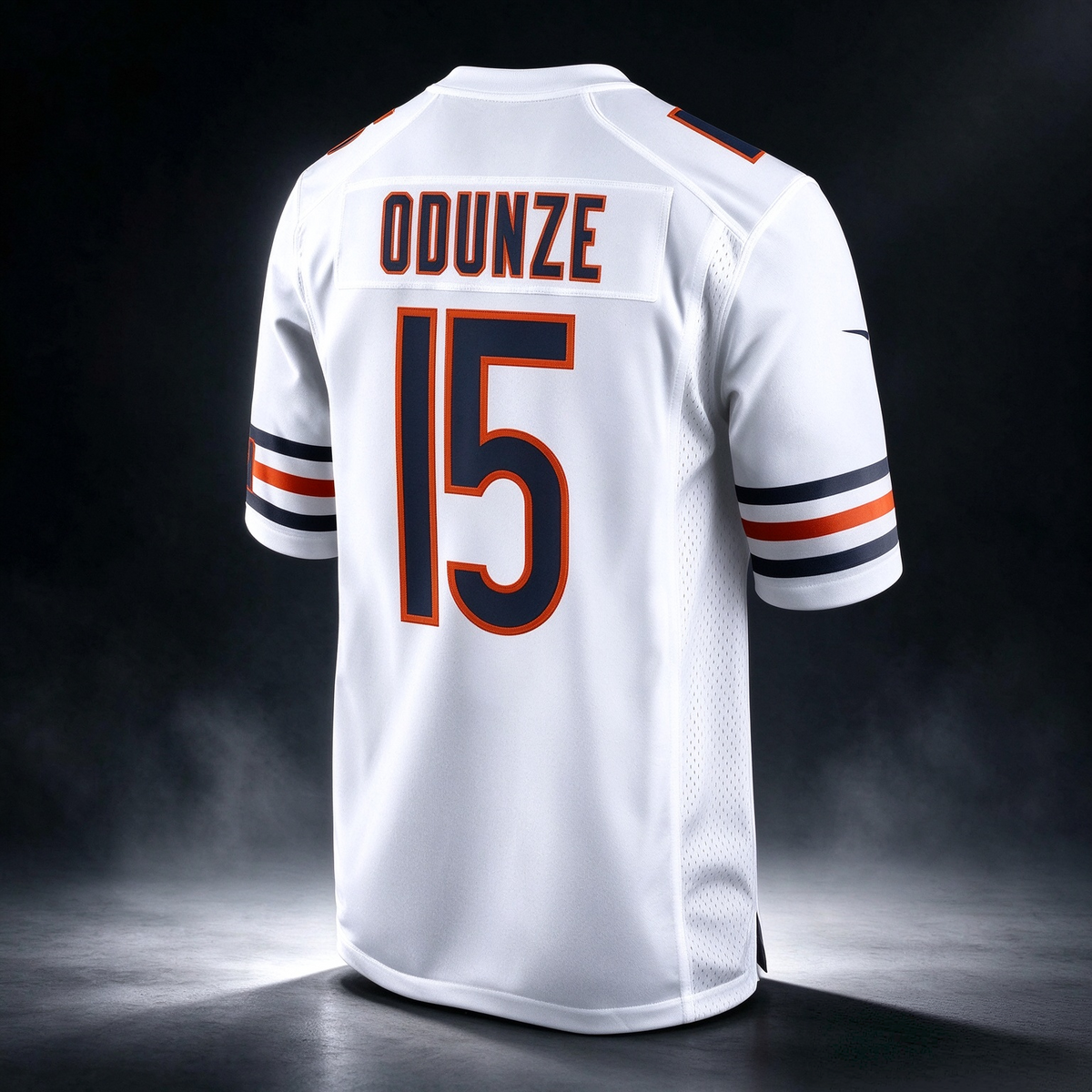 C.Bears #15 Rome Odunze White Game Stitched Football American Jersey