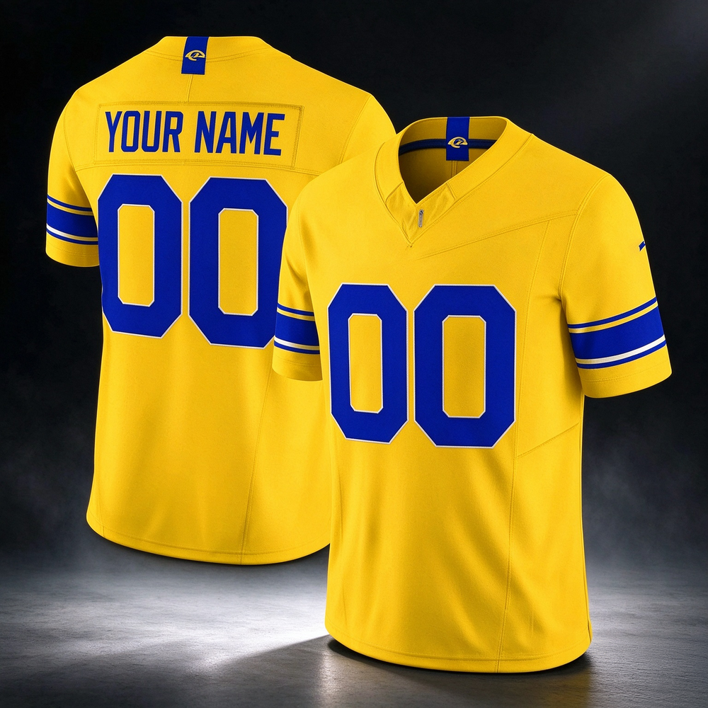 Custom Los Angeles Rams Yellow F.U.S.E. Vapor Limited Football Stitched Jersey