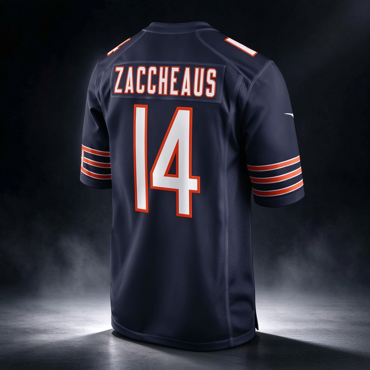 C.Bears #14 Olamide Zaccheaus Navy Team Game Stitched Football American Jersey
