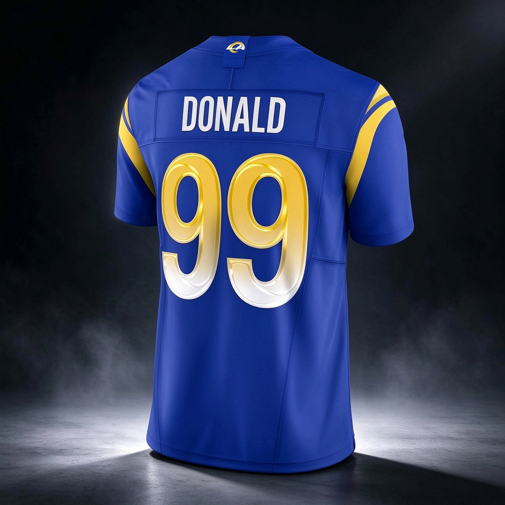 LA.Rams #99 Aaron Donald Royal Vapor F.U.S.E. Limited Football Jersey Marou