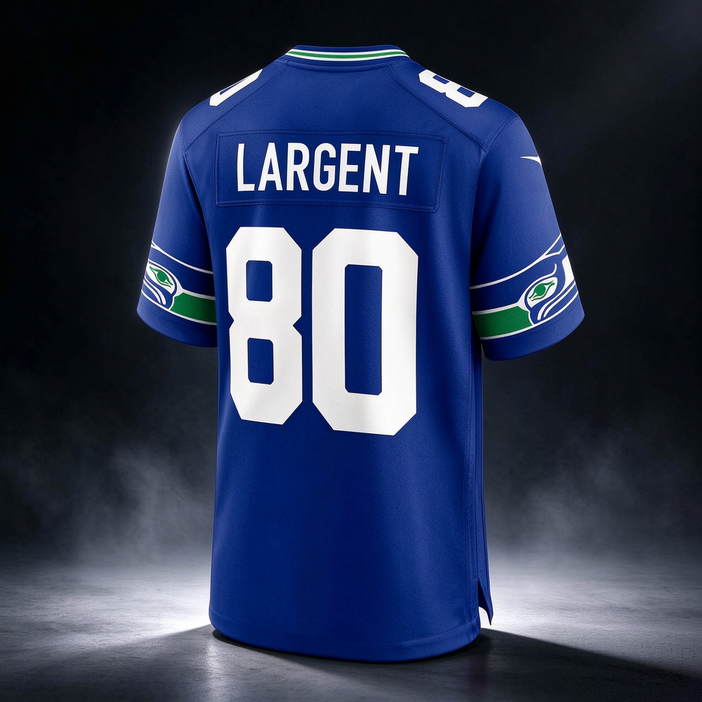 S.Seahawks #80 Steve Largent Royal Throwback Retired Player Game Football Stitched jersey