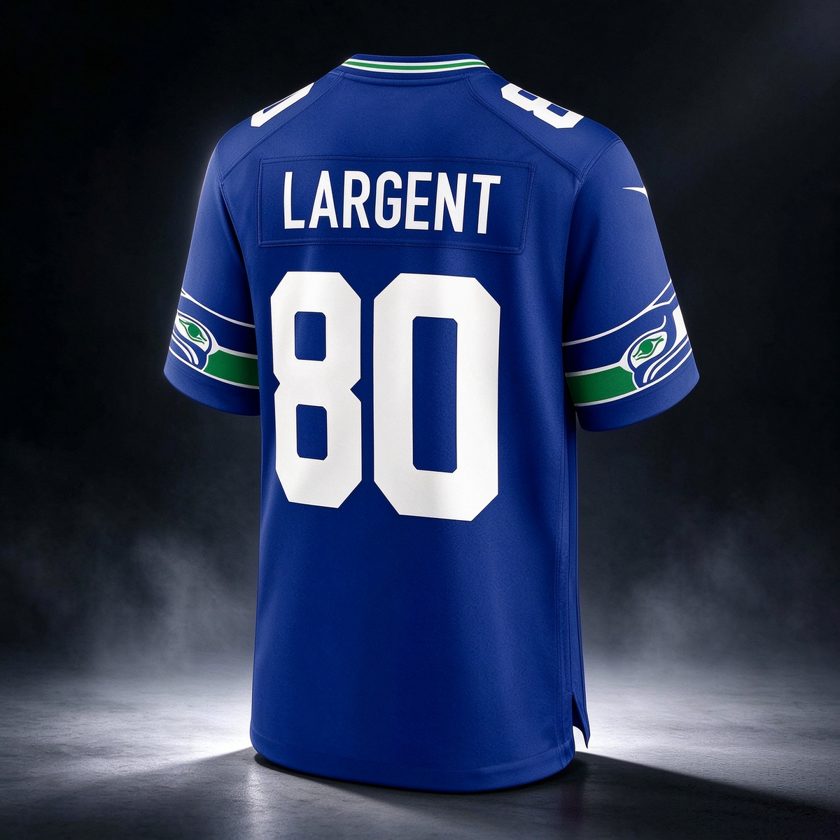 S.Seahawks #80 Steve Largent Royal Throwback Retired Player Game Football Stitched jersey