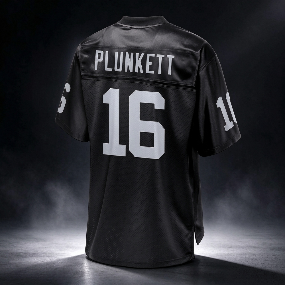 L.Raiders #16 Jim Plunkett Pro Line Black Retired Team Player Jersey Stitched American Football Jerseys