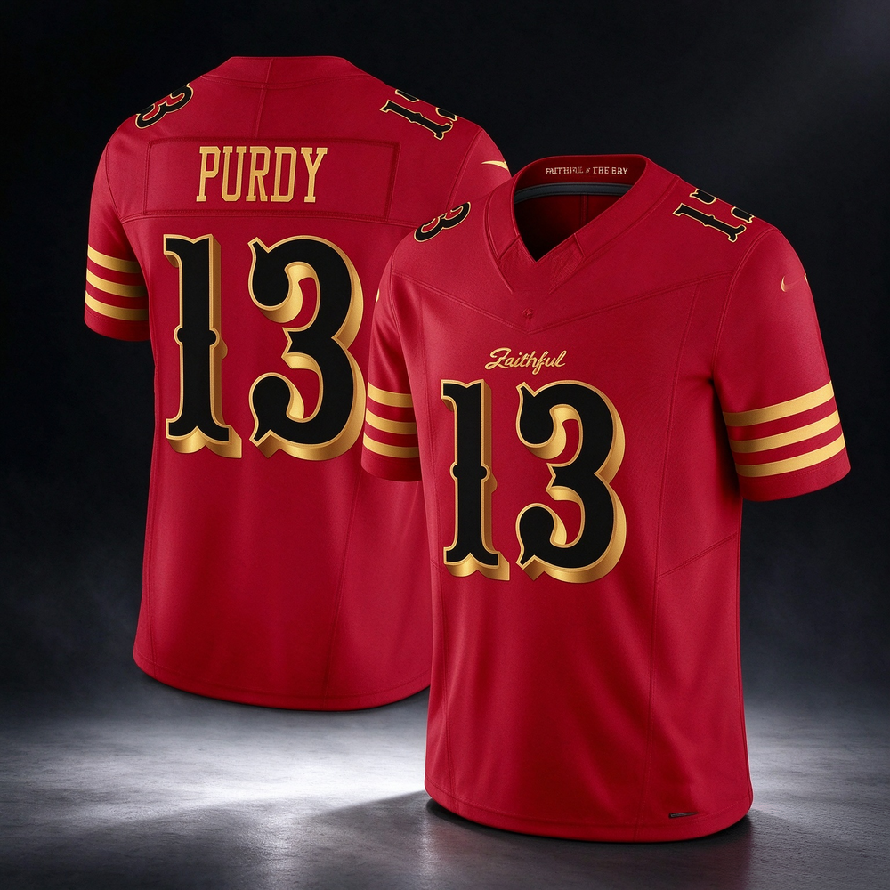 SF.49ers #13 Brock Purdy Red Rivalries F.U.S.E. Vapor Limited Football Stitched Jersey