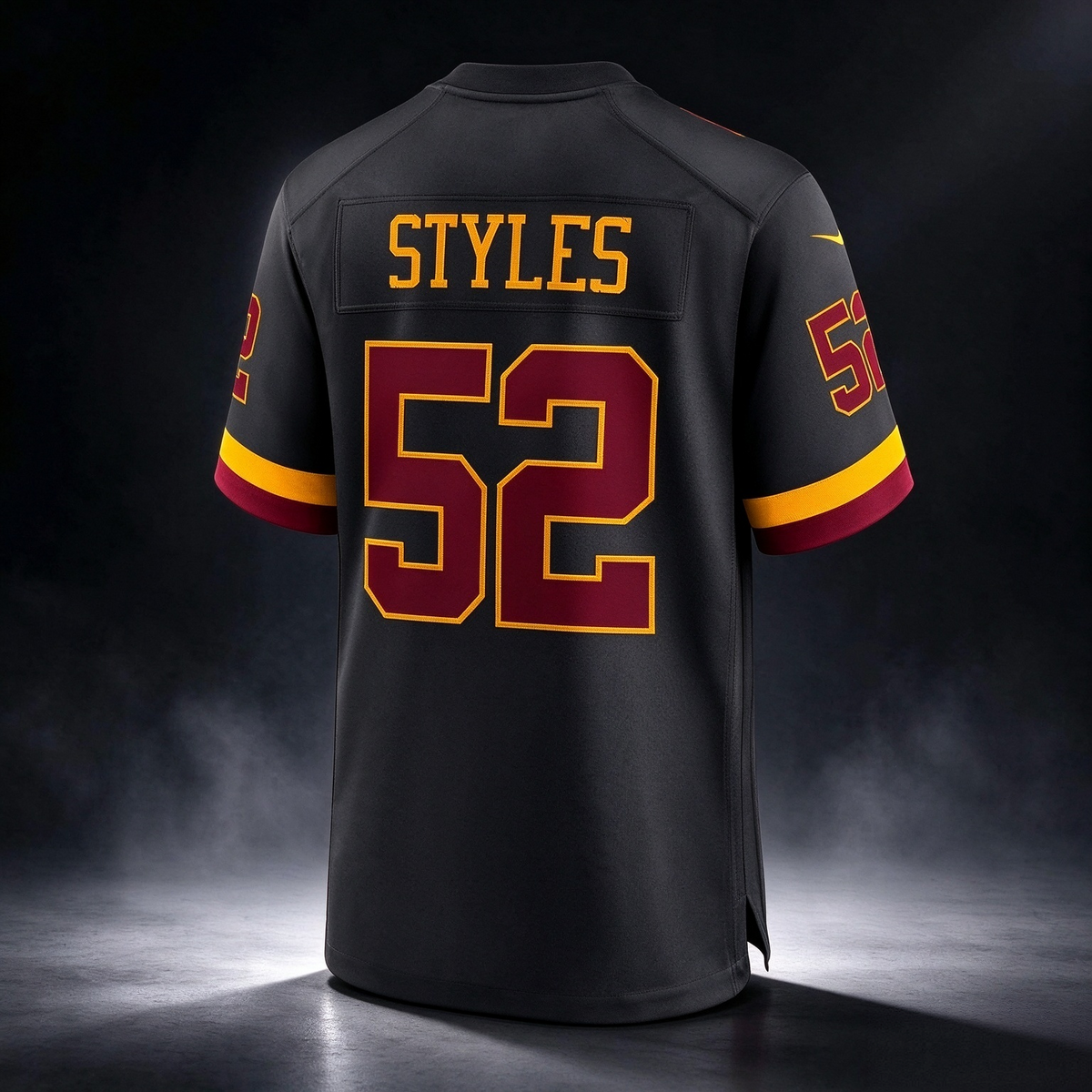 Sonny Styles Commanders #52 Black 2026 Draft Game Stitched Football Jersey
