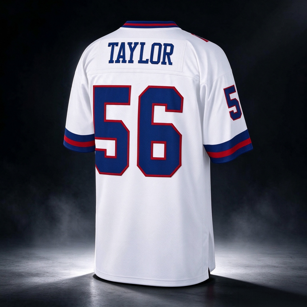 NY.Giants #56 Lawrence Taylor Mitchell & Ness White Legacy Replica Football Jersey
