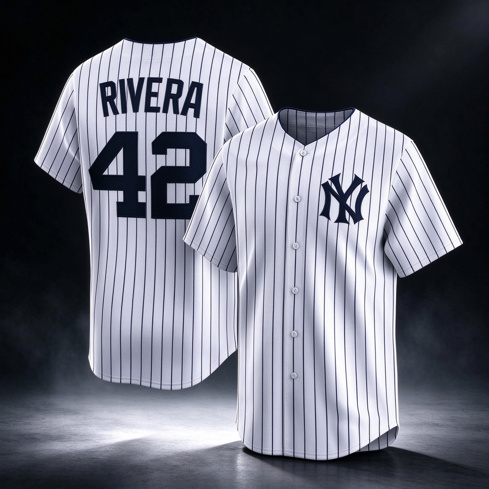 New York Yankees #42 Mariano Rivera White Home Limited Stitched Baseball Jersey