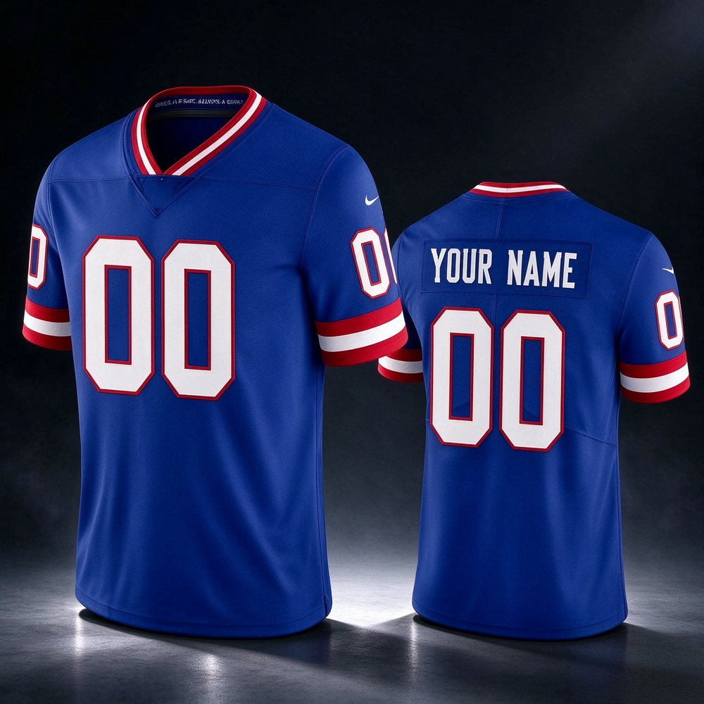 Custom NY.Giants Royal Vapor Untouchable Classic Retired Player Stitched Football Jersey Marou