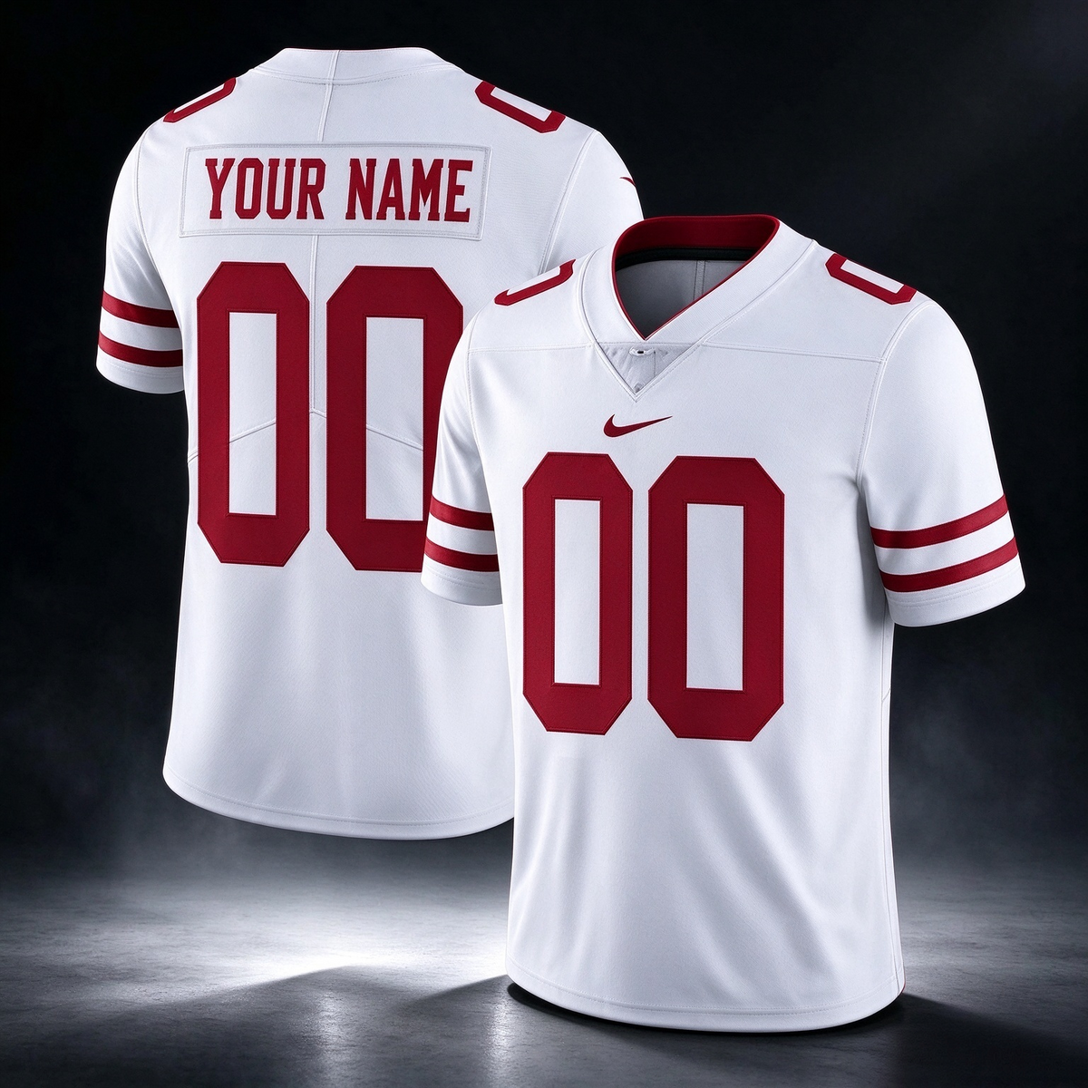 Custom SF.49ers Road White Vapor Untouchable Limited Football Jersey Marou