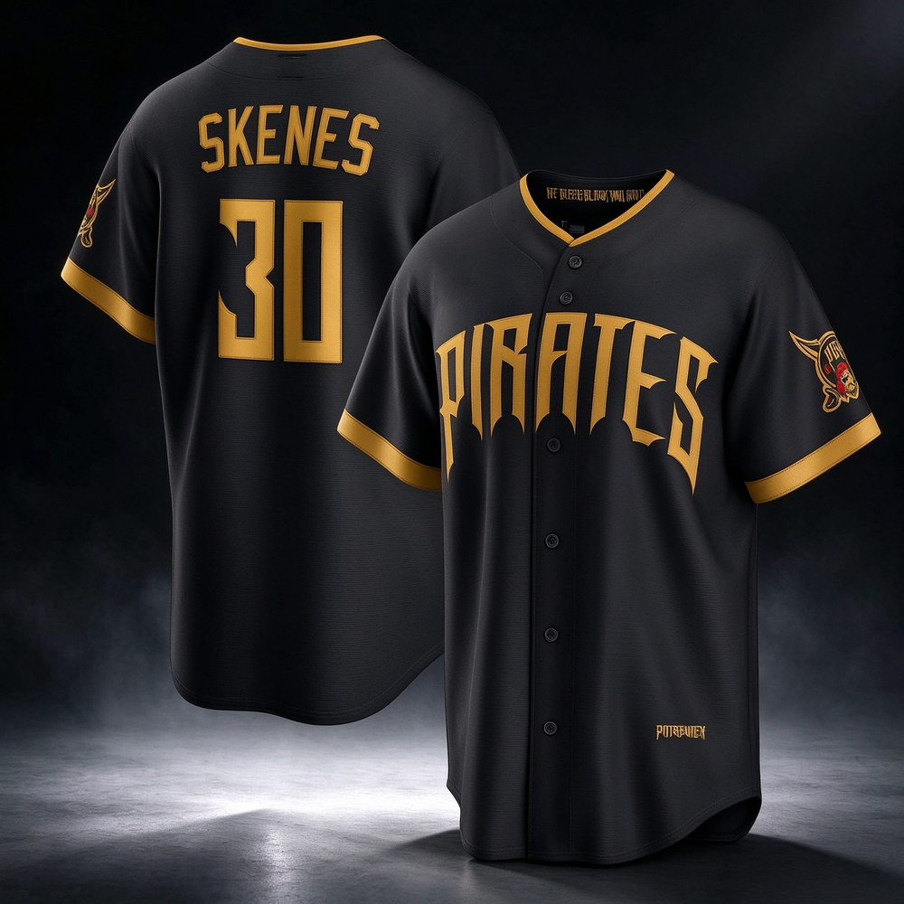 Pittsburgh Pirates #30 Paul Skenes Black 2026 City Connect Stadium Baseball Jersey